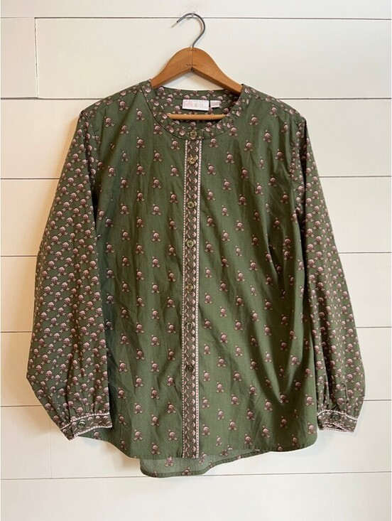 Tops - Blockprint Boho Blouse Belle by Kim Gravel size XL Business Casual Cottage Fairy
